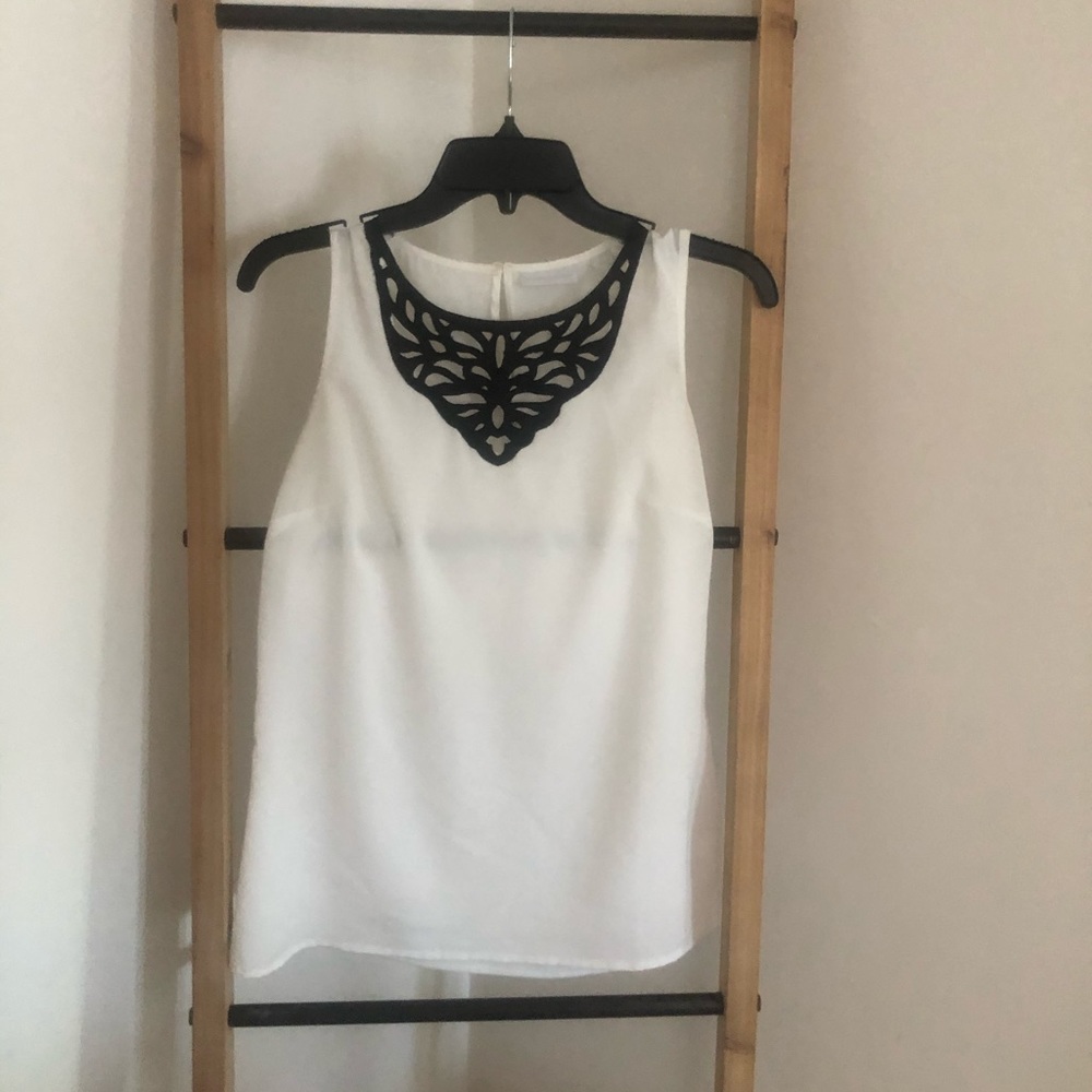 Black and white blouse